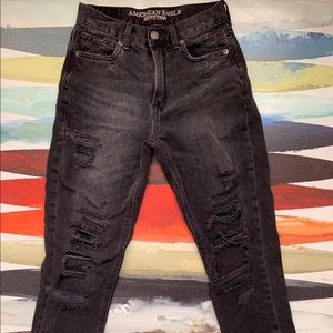 American Eagle Outfitters Black Ripped Jeans